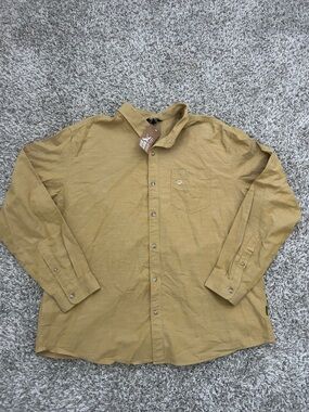 NWT Eddie Bauer Long Sleeve Camano Shirt Mustard Mens Size 2XL